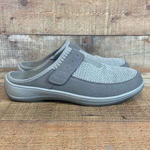Women's Gray Mesh Slip-On Clogs